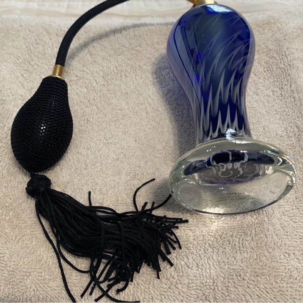 Victoria's Secret Blue and Gold Perfume Atomizer - Picture 2 of 4